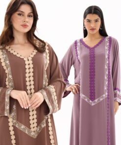 Regal Pattern Embroidered Jalabiya